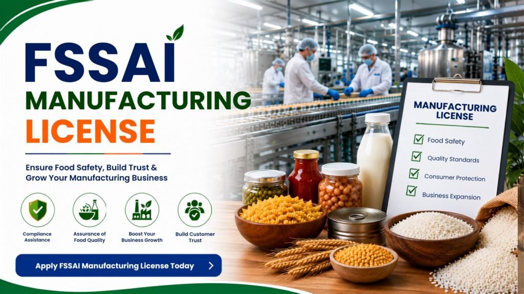 Apply FSSAI Manufacturing License