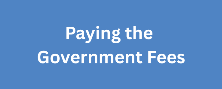Paying the Government Fees