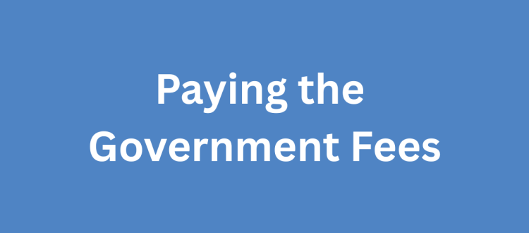 Paying the Government Fees